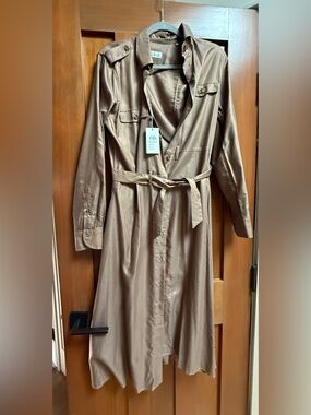 She Strom’s safari shirt dress taupe sheen M/38